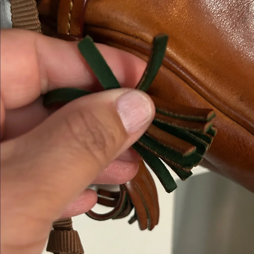 Classic Tan Leather Crossbody Bag - Picture 5 of 13